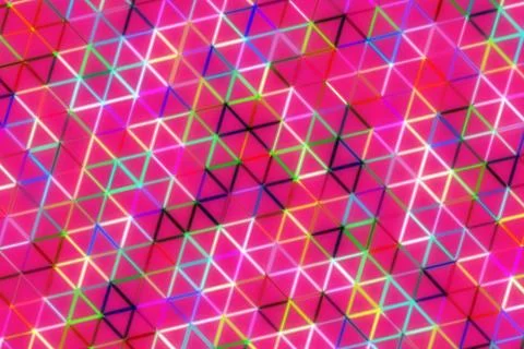 Colorful geometric pattern with triangles and lines in pink Stock Illustration