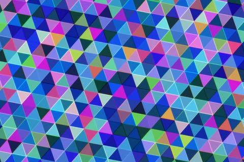 Colorful geometric pattern with triangles and vibrant shades Stock Illustration