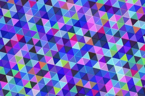 Colorful geometric pattern with triangles and vibrant shades Stock Illustration