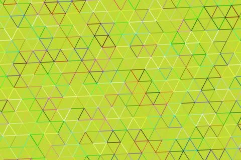 Colorful geometric pattern with triangles and lines on green Stock Illustration