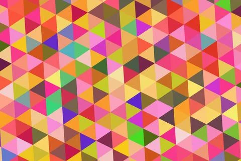 Colorful geometric pattern with triangles and squares Stock Illustration