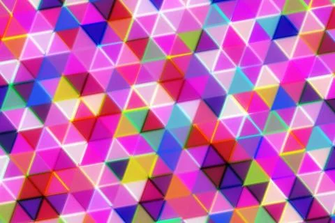 Colorful geometric pattern with triangles and bright shades Stock Illustration