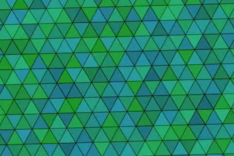 Colorful geometric pattern with triangles and shades of green Stock Illustration