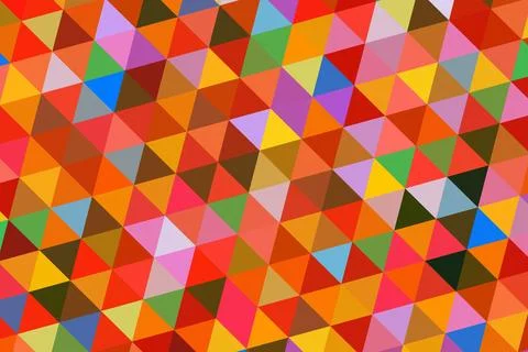 Colorful geometric pattern with triangles and squares Stock Illustration