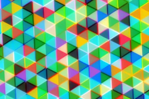 Colorful geometric pattern with triangles and cubes Stock Photos