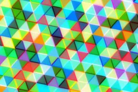 Colorful geometric pattern with triangles and vibrant shades Stock Photos