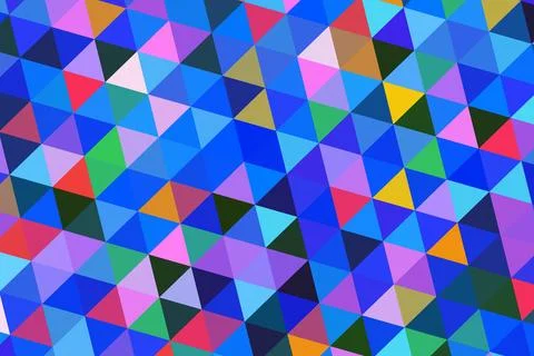 Colorful geometric pattern with triangles and vibrant shades Stock Photos
