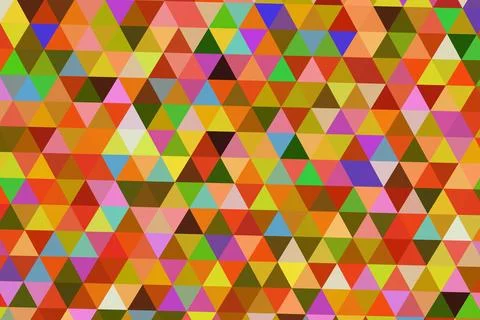 Colorful geometric pattern with triangles in bright shades Stock Illustration
