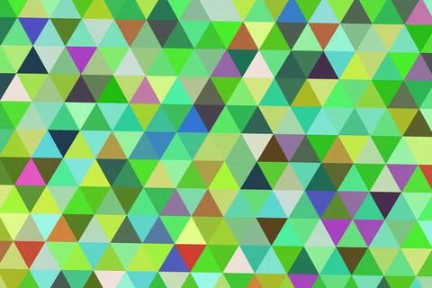 Colorful geometric pattern of triangles in bright shades Stock Illustration