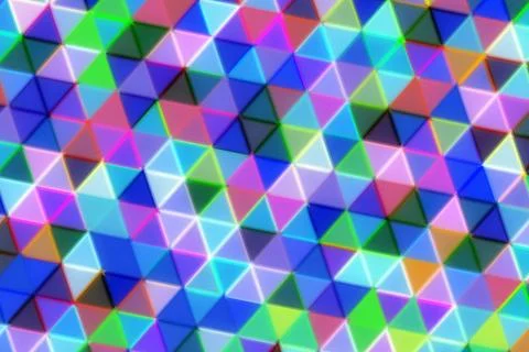 Colorful geometric pattern of triangles in bright shades Stock Illustration