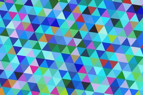 Colorful geometric pattern with triangles in bright shades Stock Illustration