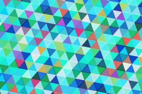 Colorful geometric pattern of triangles in bright shades Stock Illustration