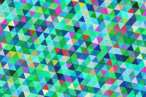 Colorful geometric pattern with triangles in bright shades Stock Illustration