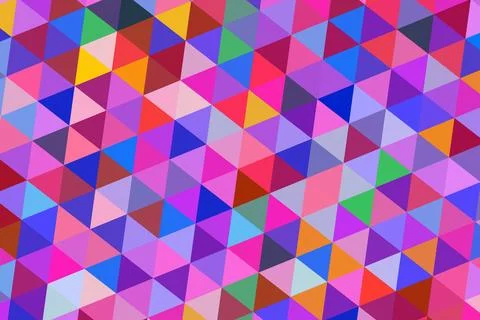 Colorful geometric pattern of triangles in bright shades Stock Photos