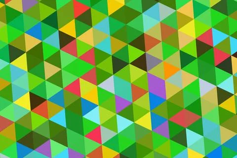 Colorful geometric pattern of triangles in bright shades Stock Photos