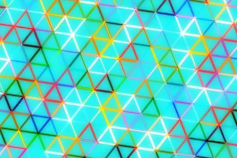 Colorful geometric pattern of triangles on bright background Stock Photos