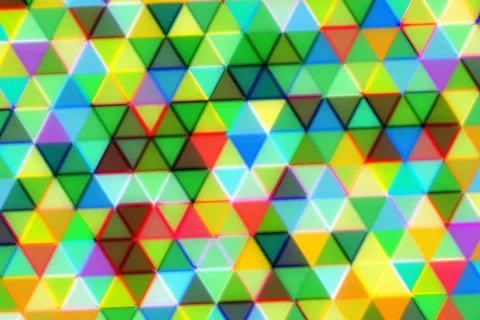 Colorful geometric pattern of triangles in bright shades Stock Photos