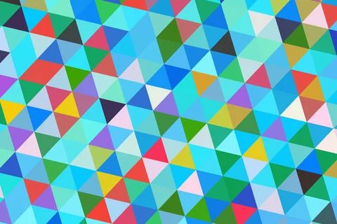 Colorful geometric pattern of triangles in bright shades Stock Photos