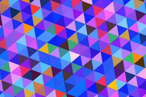 Colorful geometric pattern of triangles in bright shades Stock Photos