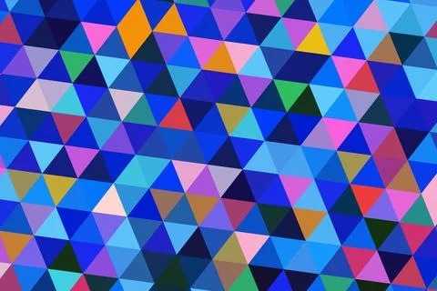 Colorful geometric pattern of triangles in bright shades Stock Photos