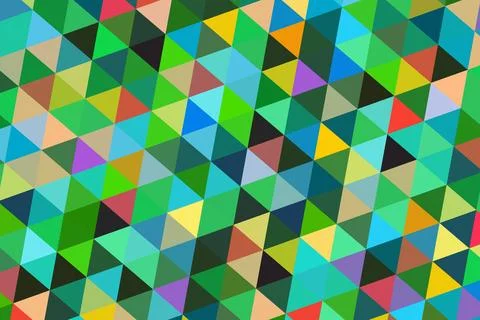 Colorful geometric pattern of triangles in bright shades Stock Photos