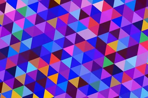 Colorful geometric pattern with triangles in bright shades Stock Photos