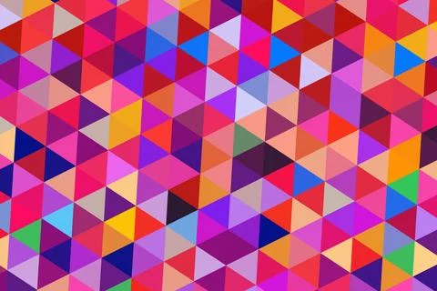 Colorful geometric pattern with triangles in bright shades Stock Photos