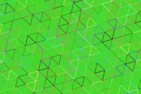 Colorful geometric pattern with triangles on green background イラスト素材