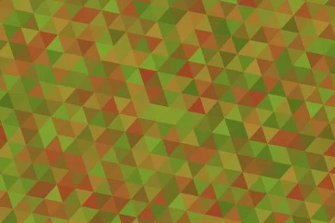Colorful geometric pattern with triangles in green and orange Stock Illustration
