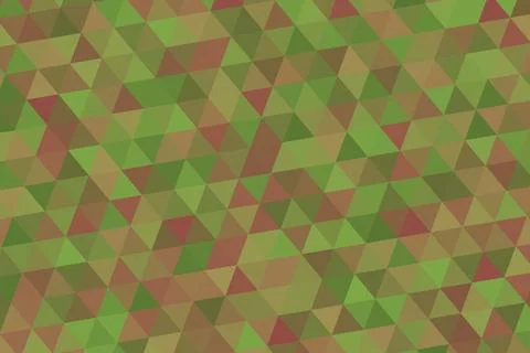 Colorful geometric pattern with triangles in green and red Stock Illustration