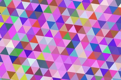 Colorful geometric pattern with triangles in pink purple green Stock Illustration
