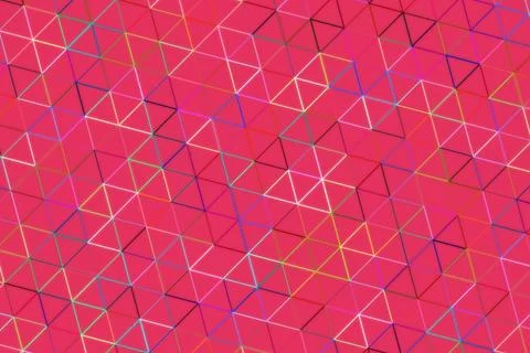 Colorful geometric pattern of triangles on pink background 스톡 일러스트