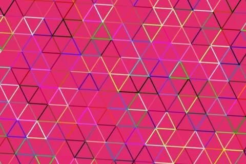 Colorful geometric pattern with triangles on pink background 스톡 일러스트