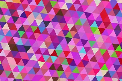 Colorful geometric pattern with triangles in pink and purple Stock Illustration