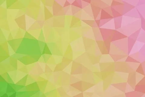 Colorful geometric pattern with triangles in pink green yellow Stock Illustration