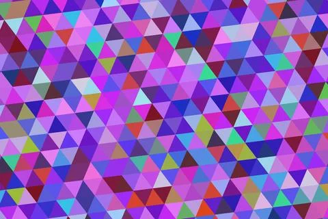 Colorful geometric pattern with triangles in purple and blue Stock Illustration