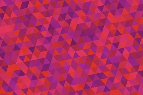 Colorful geometric pattern of triangles in red purple shades Stock Illustration