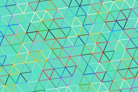 Colorful geometric pattern with triangles on teal background Stock Photos