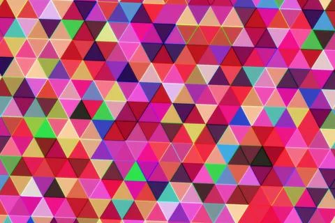 Colorful geometric pattern with triangles in various shades Stock Illustration