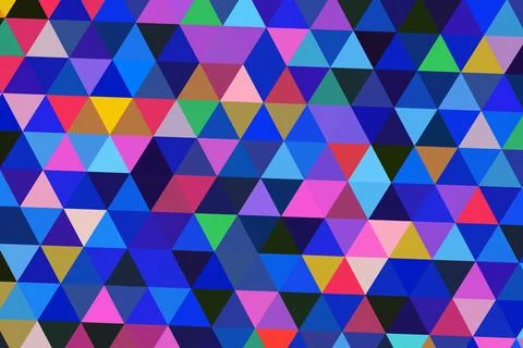 Colorful geometric pattern with triangles in various shades Stock Photos