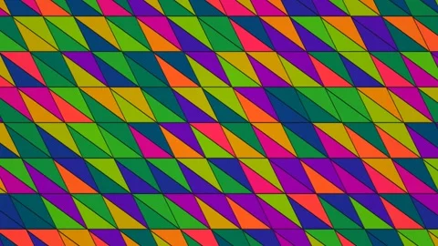 Colorful geometric pattern with triangles in vibrant shades Stock Footage 338317865