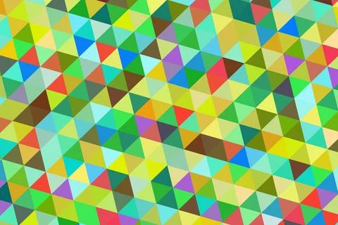 Colorful geometric pattern of triangles in vibrant shades イラスト素材