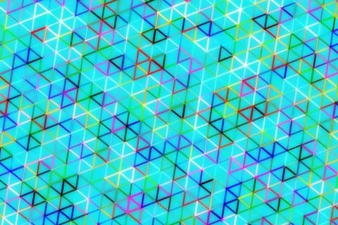 Colorful geometric pattern with triangles in vibrant shades Stock Illustration