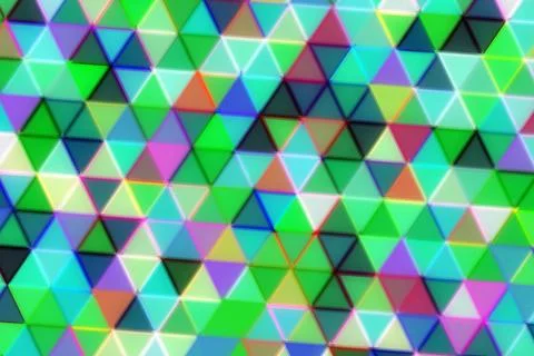 Colorful geometric pattern with triangles on vibrant background 库存插图