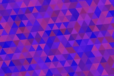Colorful geometric pattern with triangles in vibrant purple and blue Stock Illustration