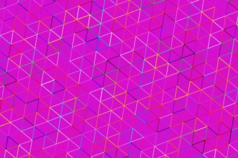 Colorful geometric pattern with triangles on vibrant pink background Stock Photos