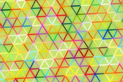 Colorful geometric pattern of triangles in vibrant shades Stock Photos