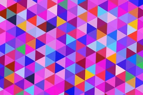 Colorful geometric pattern of triangles on a vibrant background Stock Photos