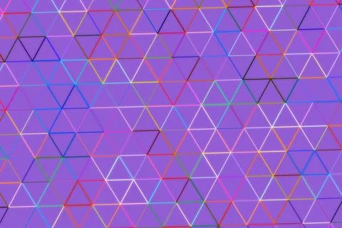 Colorful geometric pattern of triangles on vibrant background Stock Photos