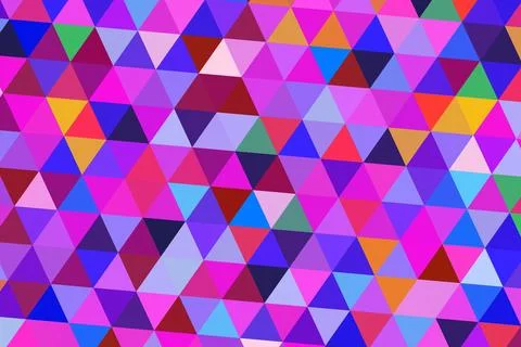 Colorful geometric pattern of triangles in vibrant shades Stock Photos